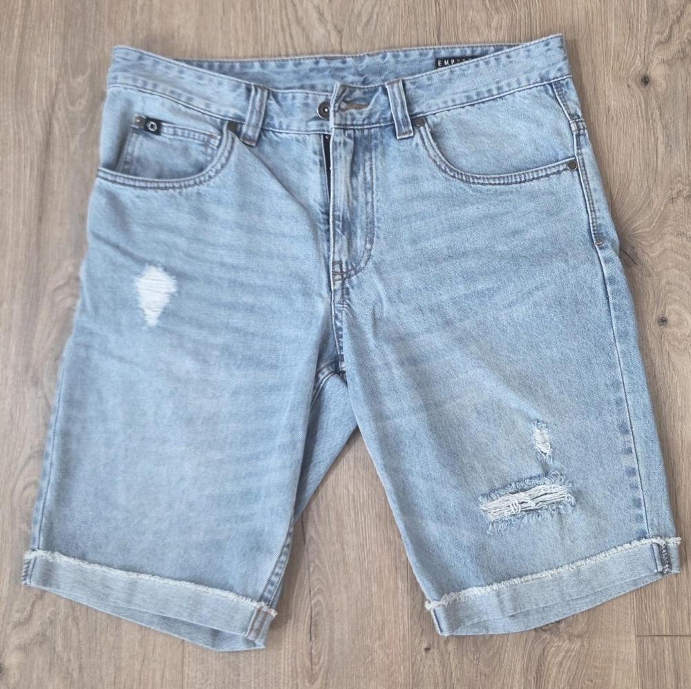 Empyre Sky Blue Denim Shorts